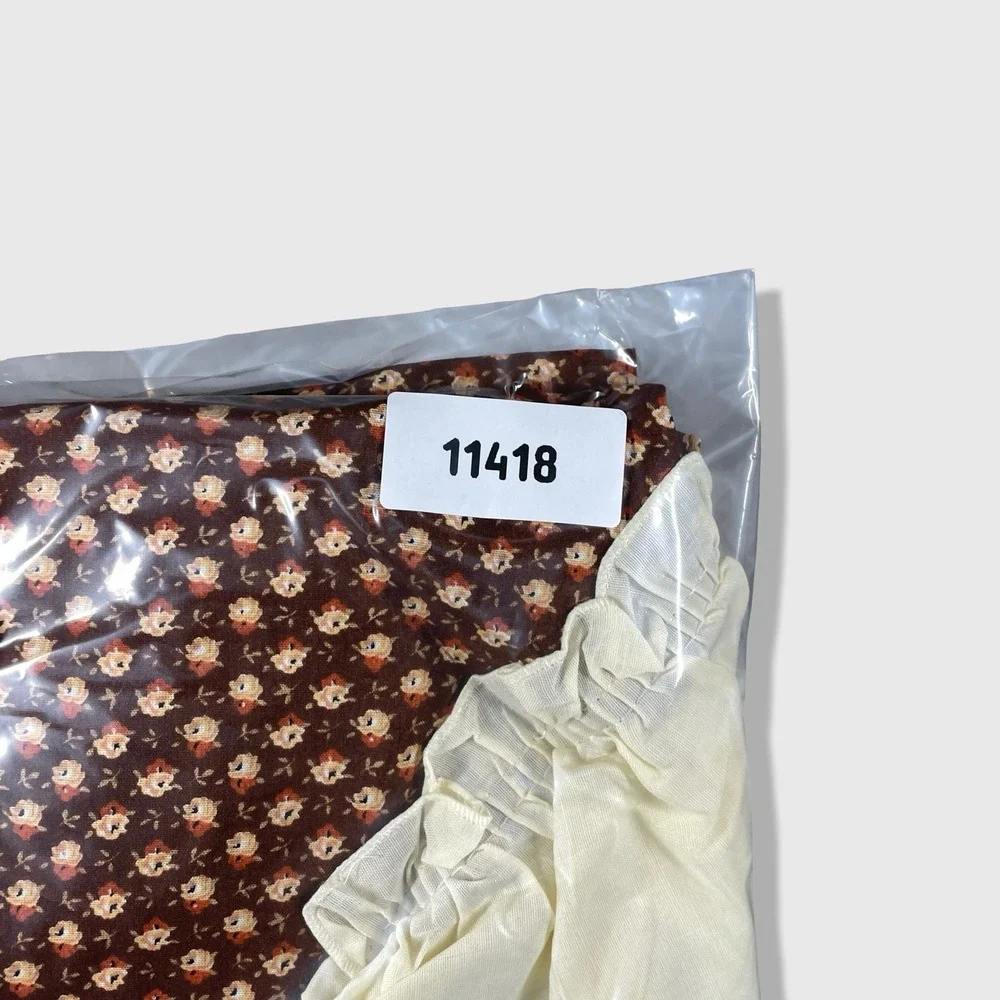 Unbranded Swag 2pc LotValance Home OS Brown‎ Floral Cottagecore Farmhouse